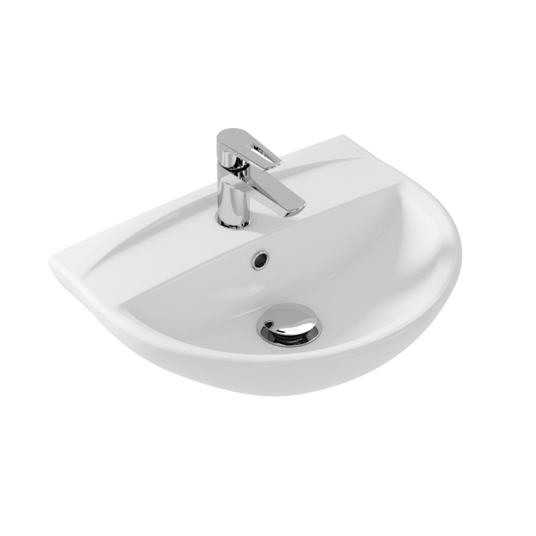 Раковина Cersanit Mito Red 50 B 1 отв., белый, Сорт1 полукруглая (S-UM-MIR50/1-w)
