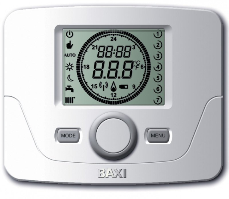 Датчик комнатной температуры с таймером для котлов LUNA Duo-tec+, NUVOLA Duo-tec+ и Duo-tec Compact Baxi  (7104336)