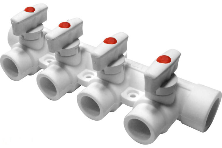 Pro Aqua PP-R Коллектор 25x20 с 4 выходами белый (PA6710408P)