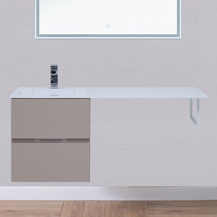 Тумба с раковиной Aquanet Алвита 48 капучино (00243661+00241769)