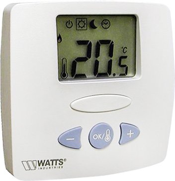 Термостат электронный Watts WFHT-LCD, с выносным датчиком , норм.открытый/закрытый, 220В