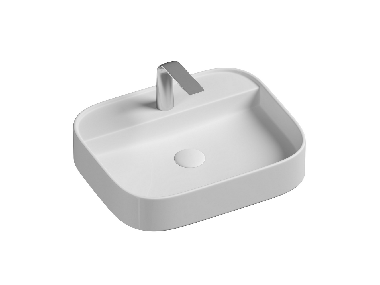 Накладные раковины CERAMICANOVA CN6034 Умывальник чаша накладная прямоугольная Element 550*450*110мм