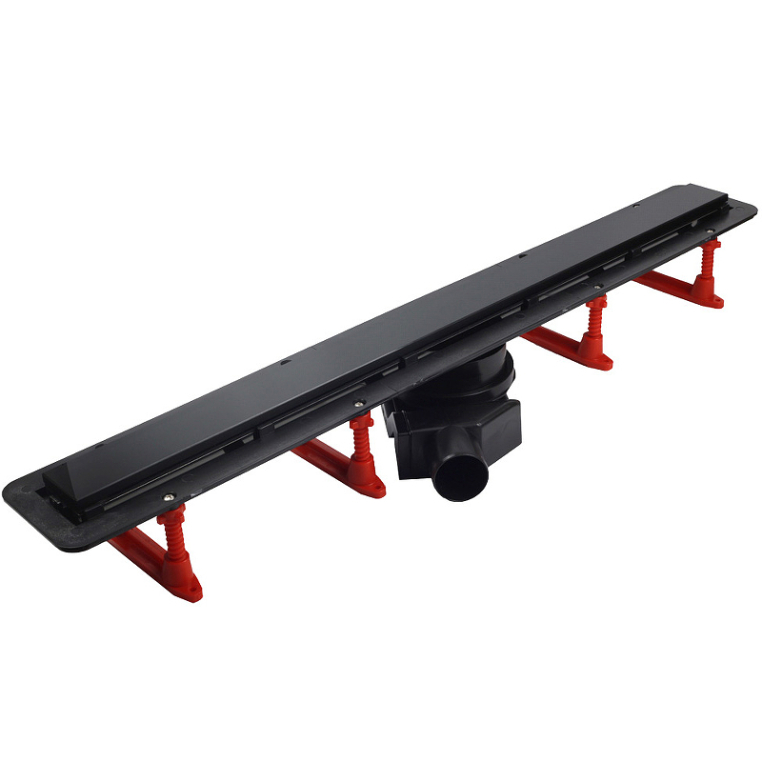 Душевой лоток Pestan Confluo Frameless Line 850 Black Matte 13701322 с решеткой, полый, под плитку