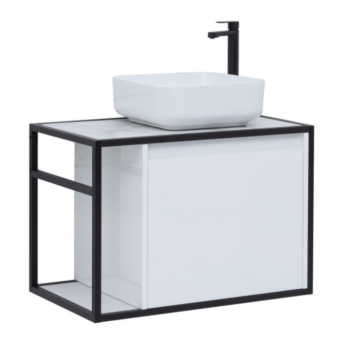 Тумба под раковину Aquanet Nova Lite Loft 75 R белый 00261649
