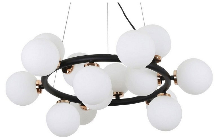 Подвесная люстра LUMINA DECO Marsiada LDP 6033-15 BK+GD