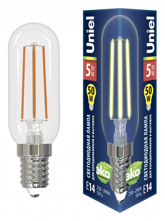 Лампа светодиодная Uniel E14 5Вт 3000K LED-Y25-5W/3000K/E14/CL GLZ04TR