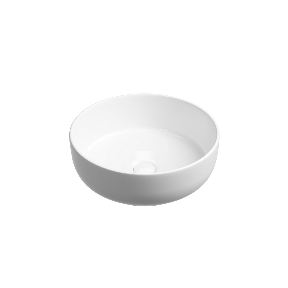 Раковина накладная CERAMICANOVA Taycan, круглая, диаметр 375 мм, высота 140 мм, белая