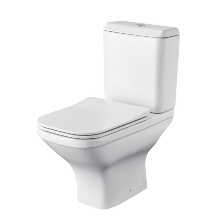 Напольный унитаз Santek Лайн с бачком и микролифтом, безободковый 1.WH50.1.573