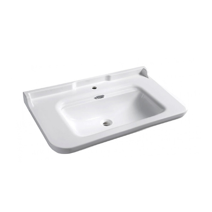 Раковина Kerasan Waldorf 100х55 см, 1 отв., керамическая, белый/хром 4142K1bi/cr*0