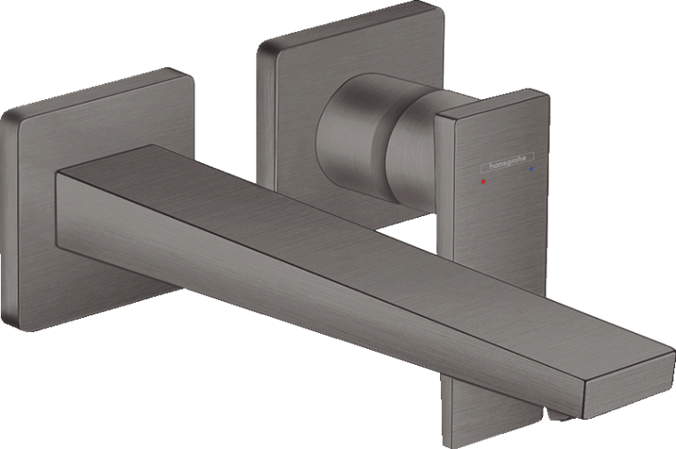 Смеситель для раковины Hansgrohe Metropol из стены шлифованный, черный хром (32526340)