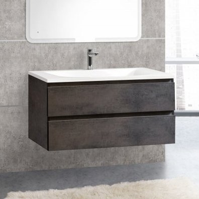 Тумба с раковиной Cezares Molveno 100 ossido (MOLVENO-100-2C-SO-OSS+CEZ1000/500-LV-MR)