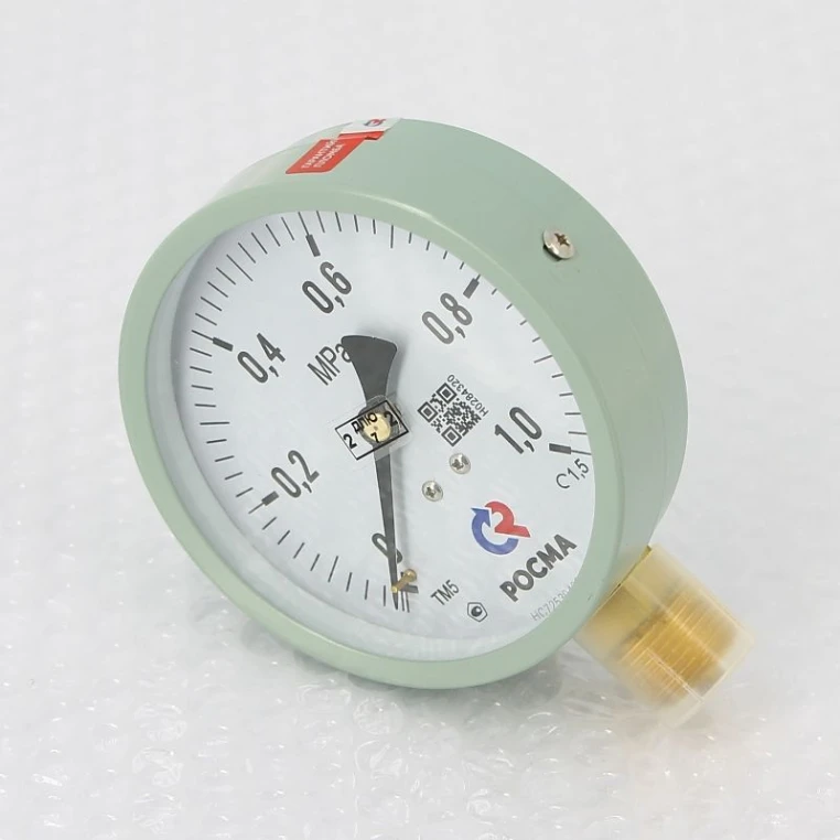 Манометр Росма ТМ-510 P.00 100/10 (1/2", 0-10 бар, 1,5) M2 радиальный 00000006819