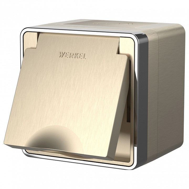 Розетка влагозащищенная с заземлением и шторками Werkel Gallant 4 W5071210