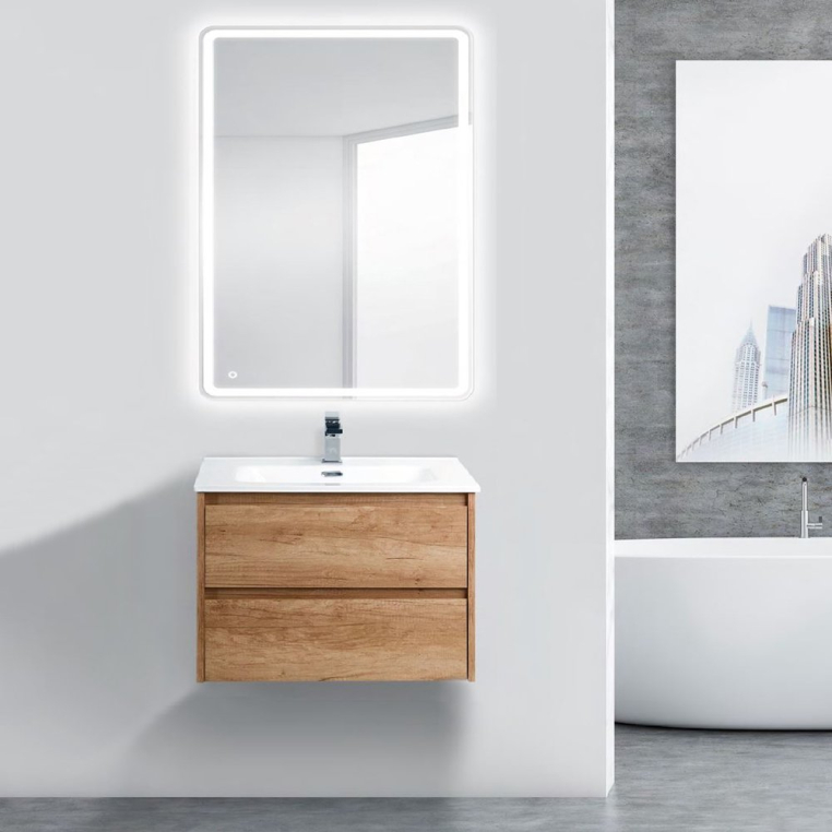 Комплект мебели BelBagno Kraft 60 rovere nebrasca nature (KRAFT-600-2C-SO-RNN+BB600ETL+SPC-MAR-600-600-LED-TCH)