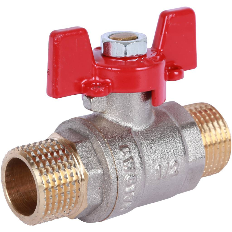 Шаровой кран ROMMER (RBV-0007-0410215) 1/2 НР/НР, ручка бабочка