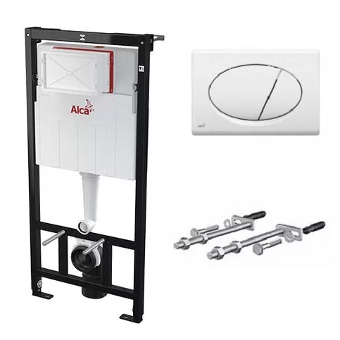Система инсталляции Alcaplast Sadromodul AM101/1120-3:1RUS SET+M70 с белой кнопкой