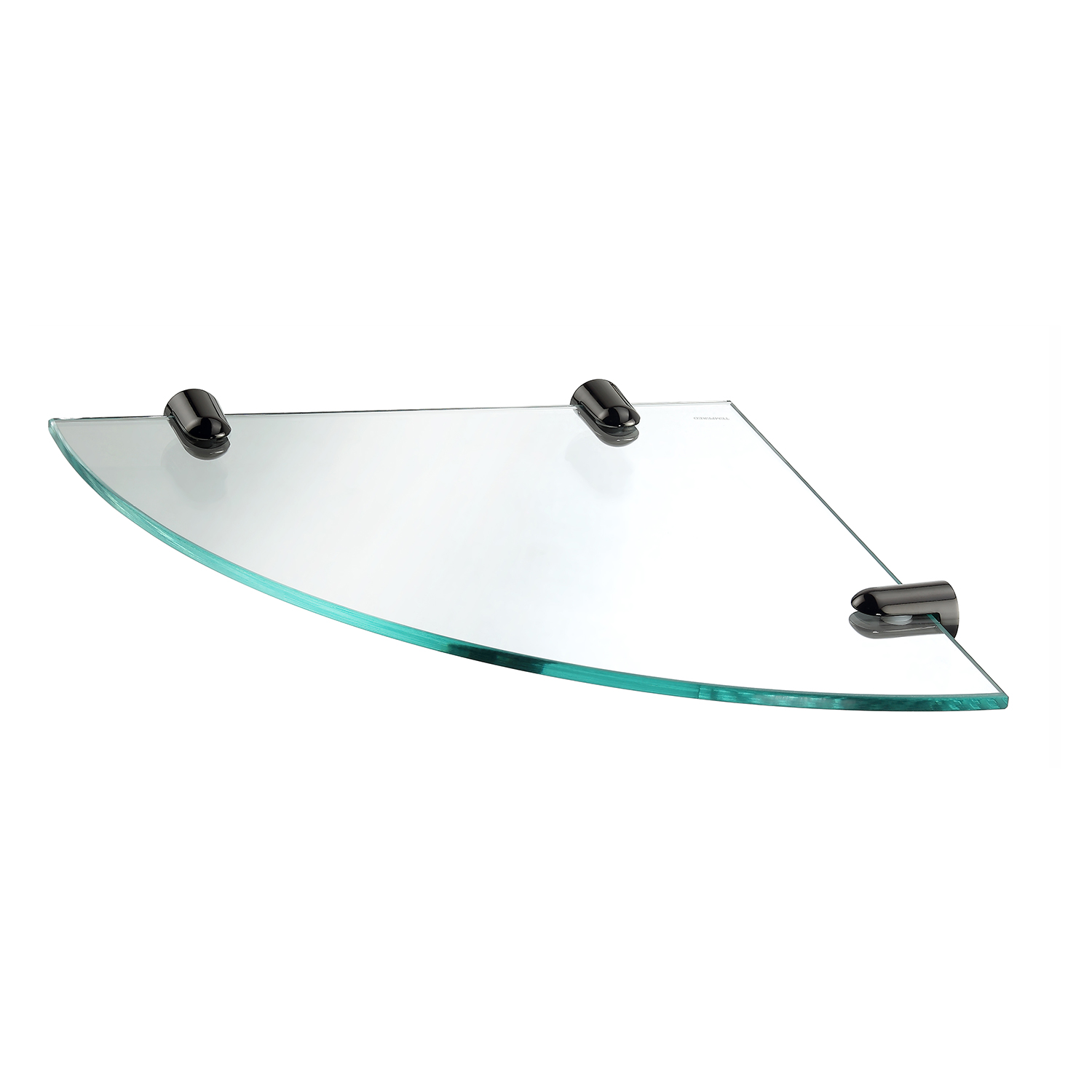 K-533POLISHED BLACK Полка  стеклянная угловая