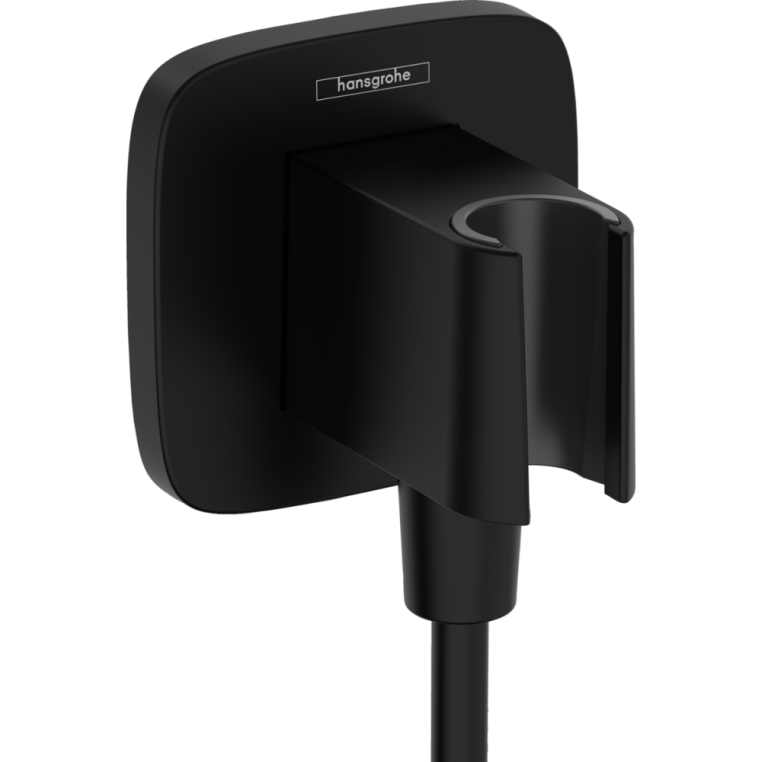 Шланговое подключение с держателем для душа Hansgrohe FixFit Q 26887670 черный