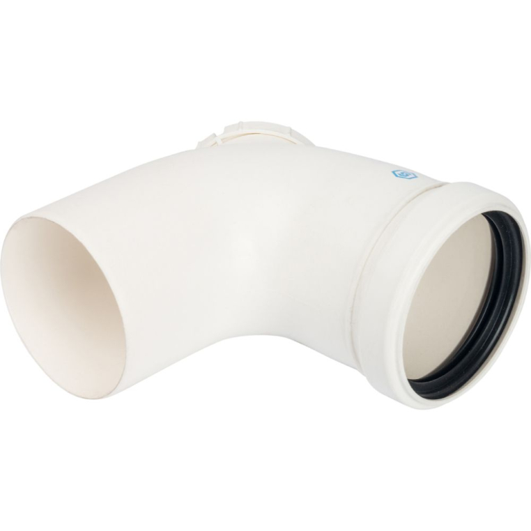 STOUT Отвод 87° Ø80 п/м PP-FE с инспекционным окном (SCA-8080-010090)