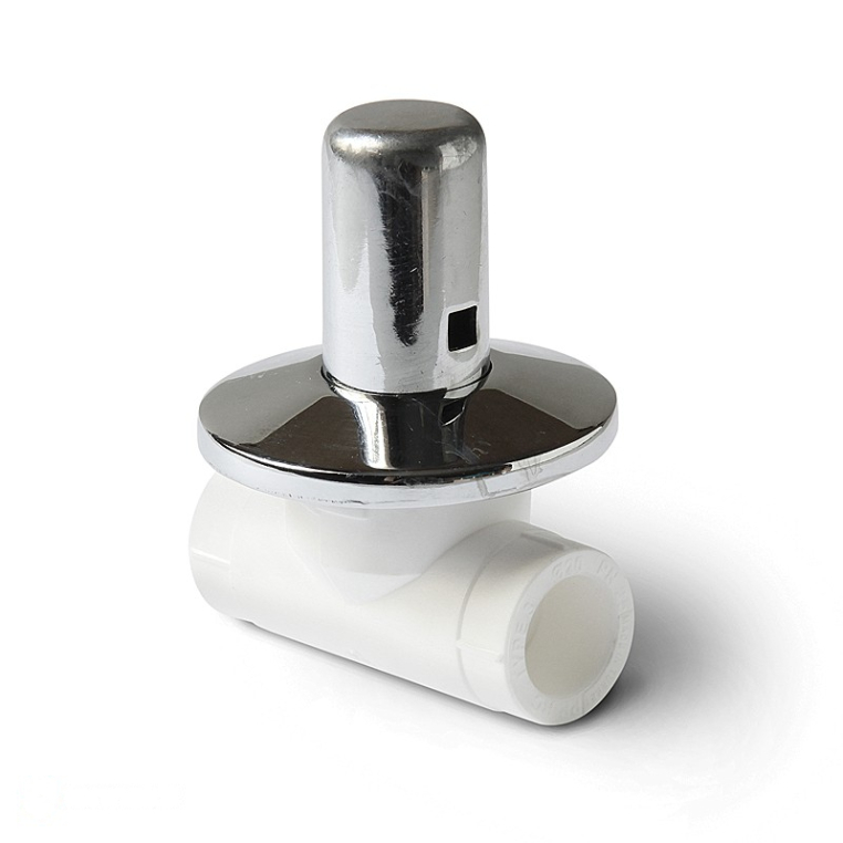 Pro Aqua PP-R Клапан (вентиль) 20 с хромированной рукояткой белый (PA43008)