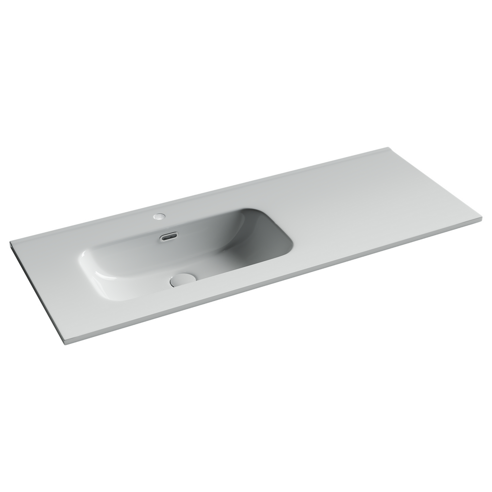 Раковина накладная мебельная CERAMICANOVA Element, чаша слева, с отверстием под смеситель, 1210x465x180 мм, цвет белый, арт. CN7006L