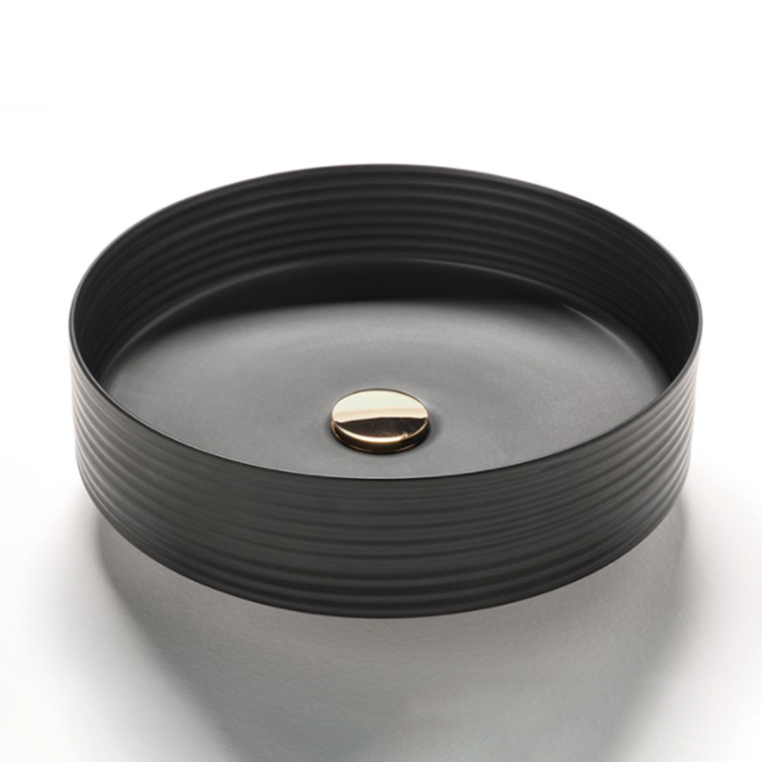 Раковина Terzofoco CIPPO BLACK MATT 0201BM для установки на столешницу