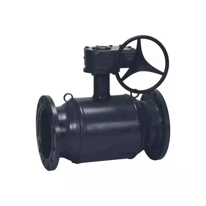 Кран шаровой сталь 09Г2С JIP Premium FF Ду 200 Ру16 фл L=400мм с редуктором Danfoss 065N0256G