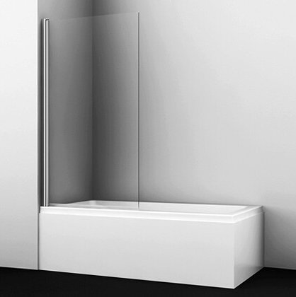 Стеклянная шторка на ванну WasserKraft Main 41S02-80 WasserSchutz