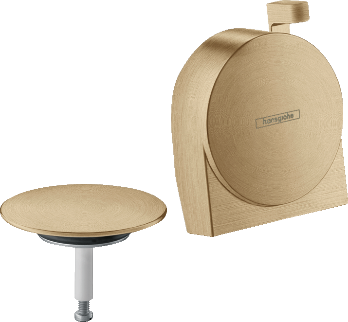 Излив на ванну Hansgrohe Exafill S с набором для слива и перелива (внешняя часть) шлифованный, бронза (58117140)