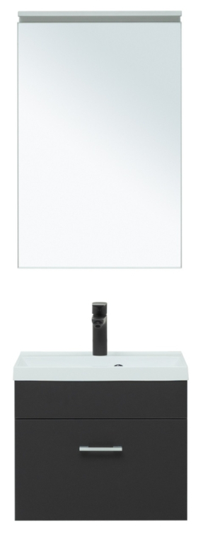 Мебель для ванной Aquanet Верона 50 черный матовый (раковина Нота 50) 00287634