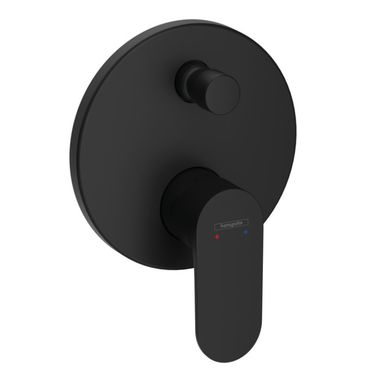 Смеситель для ванны c душем Hansgrohe Rebris S 72466670, черный матовый