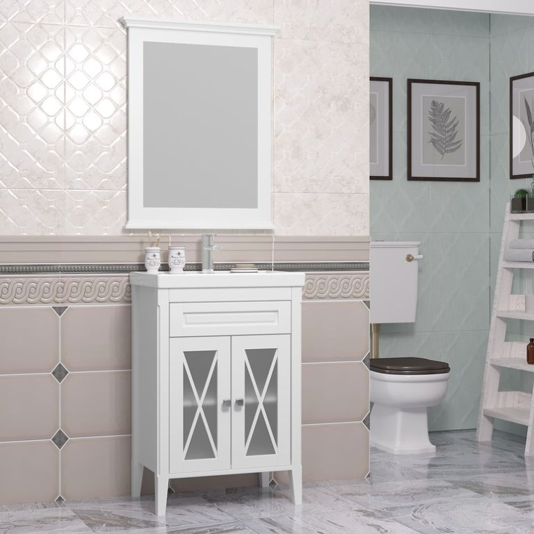 Комплект мебели Opadiris Палермо 60 белая 00-00006719+031000-u+00-00006724