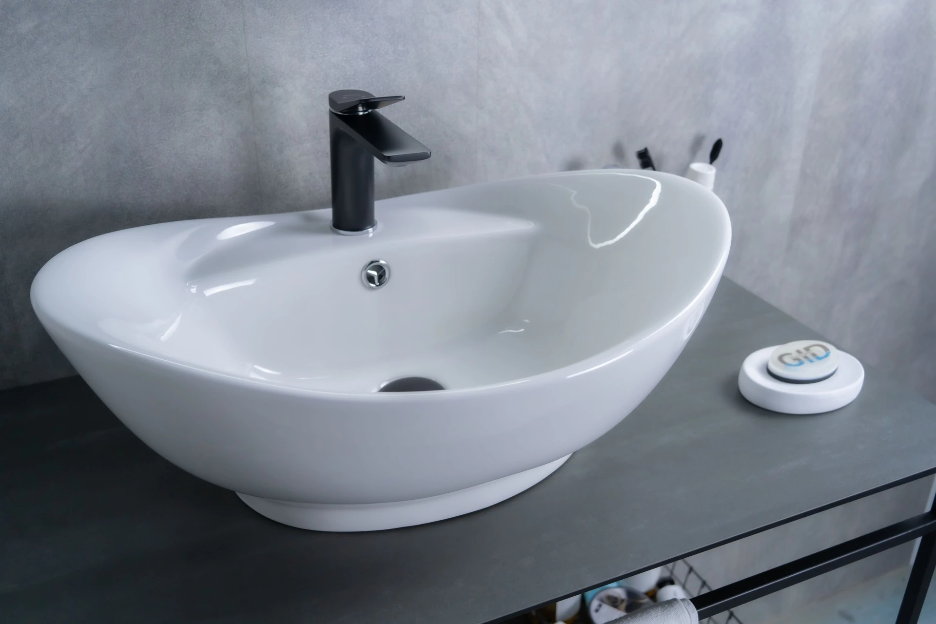 Раковина Gid N9018 51107 накладная белая 59x39x21