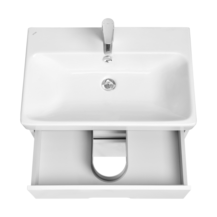 Тумба с раковиной Aquaton Оливия 70 1A2543K0OL010  белый матовый