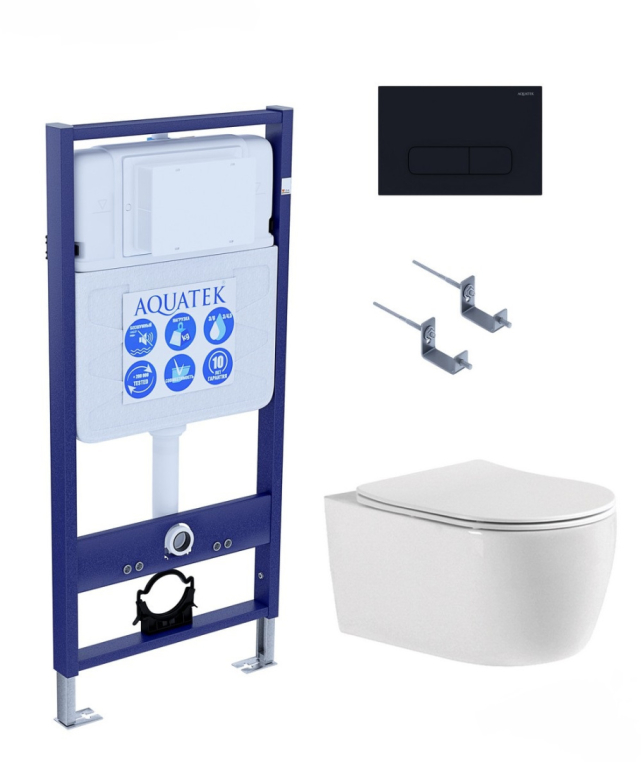 Унитаз с инсталляцией 3в1 SET AQUATEK ЕВРОПА cmp017