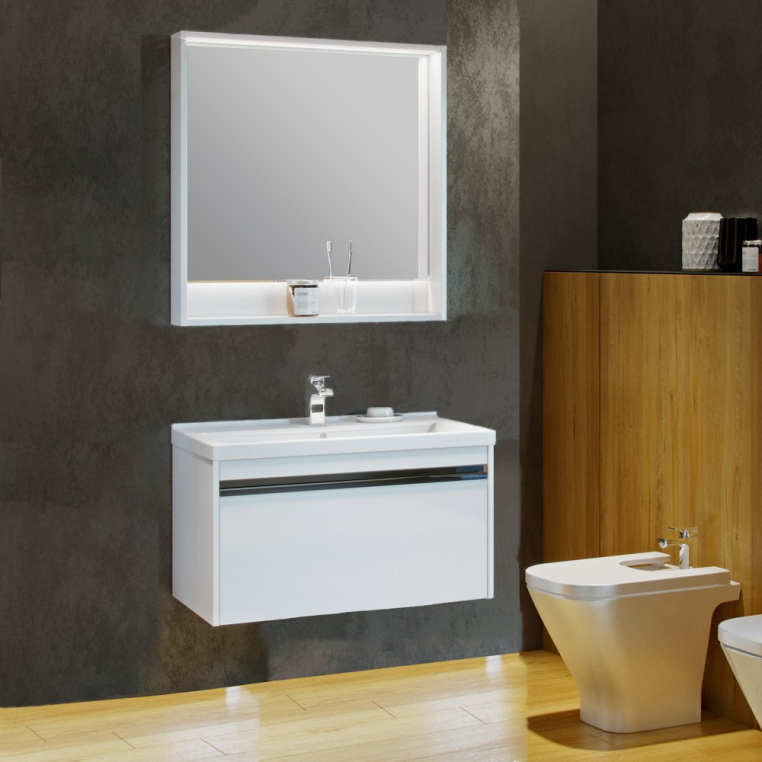 Комплект мебели Aquaton Капри 80 подвесная (1A2302K1KP010+1A230402KP010)