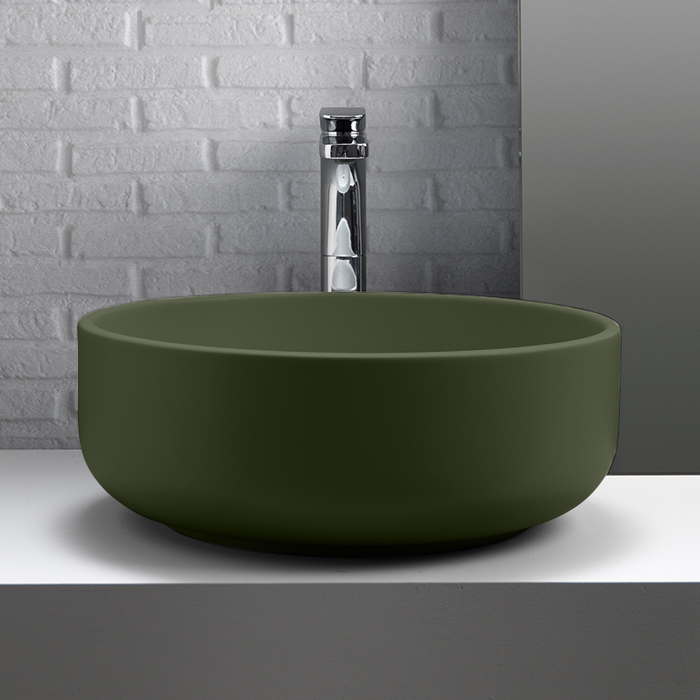 Раковина Kerasan Ciotola 46х17 см, накладная, без перелива, Verde muschio 430211