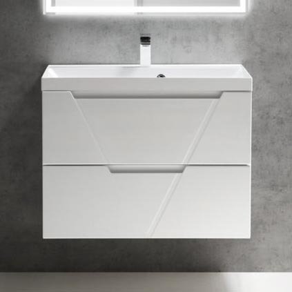 Тумба под раковину BelBagno Vittoria 80 см VITTORIA-800-2C-SO-BL Bianco Lucido