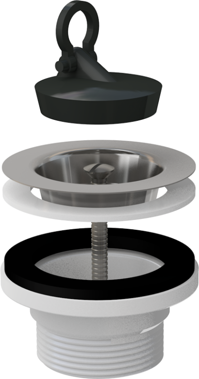 Донный клапан сифона для мойки 6/4″ с нержавеющей решеткой DN70 AlcaPlast A33