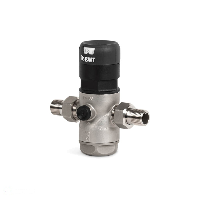 BWT Редуктор давления D1 inox Red 1/2" для горячей воды, нержавеющая сталь (125300295)