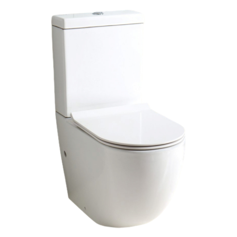 Напольный унитаз BelBagno Sfera-R с бачком и микролифтом, безободковый BB006CPR+BB006T+BB2034SC