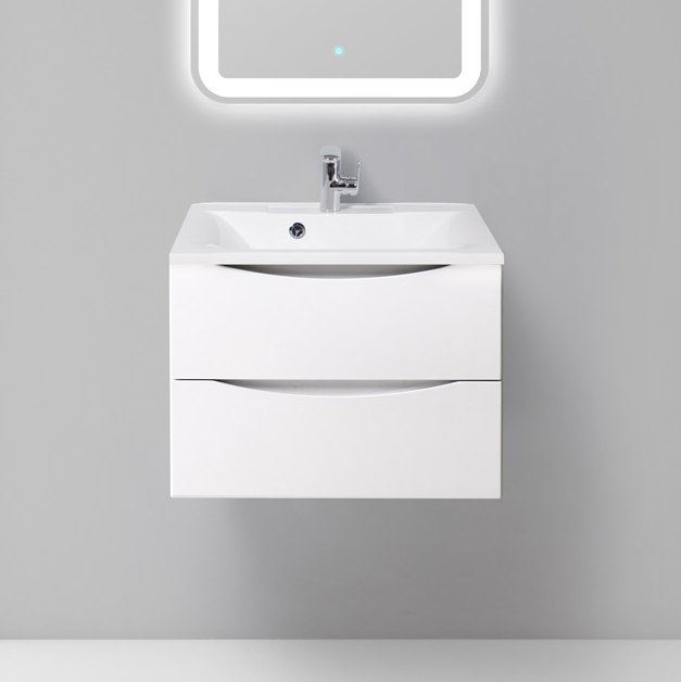 Тумба под раковину BelBagno Marino 65 bianco lucido (MARINO-650-2C-SO-BL-P)