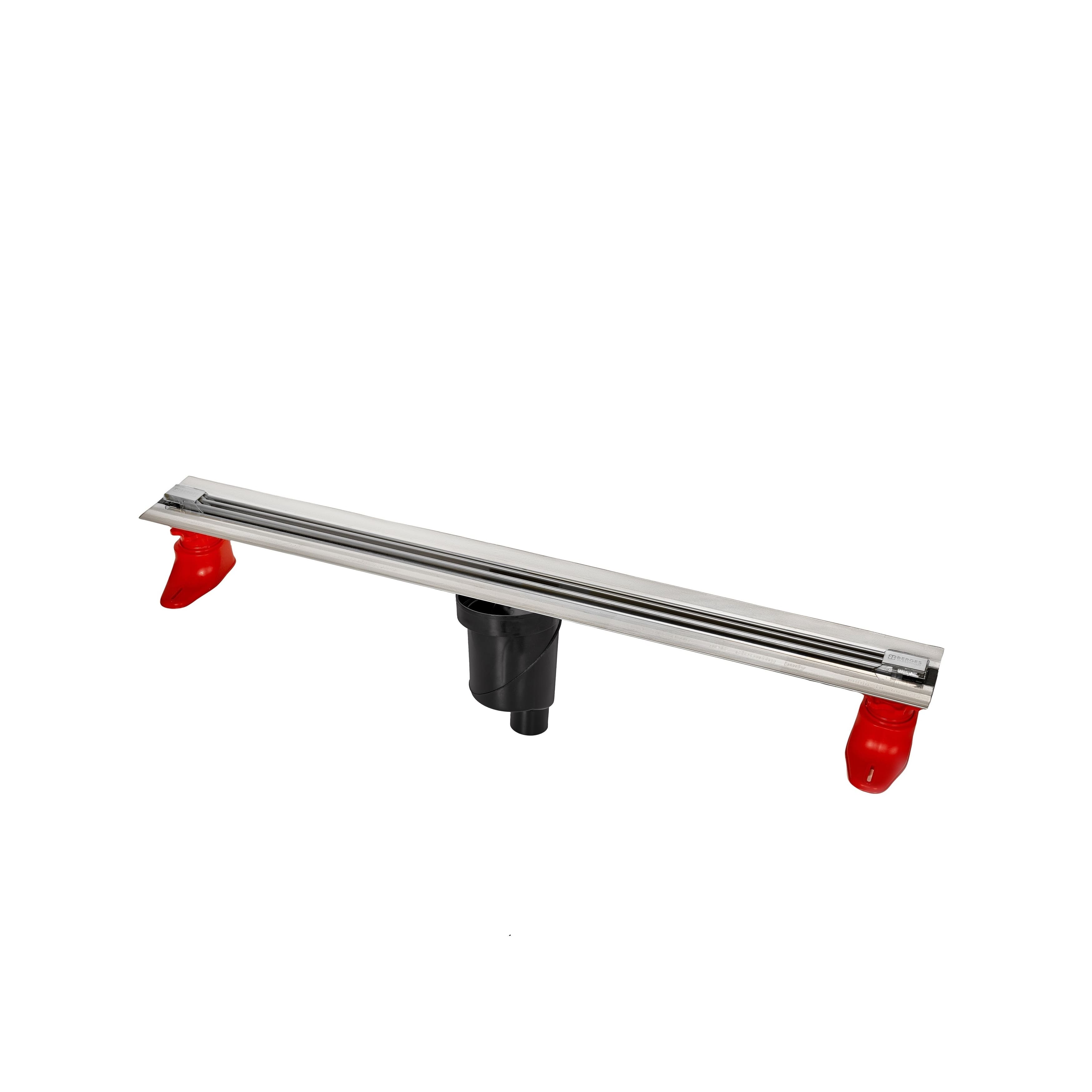 Желоб BERGES водосток SUPER Slim 500, хром глянец, S-сифон D50/105 H50 вертикальный