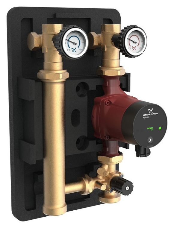 Насосная группа Grundfos HEATMIX M25 ALPHA2L 60 со смесителем (99309091)