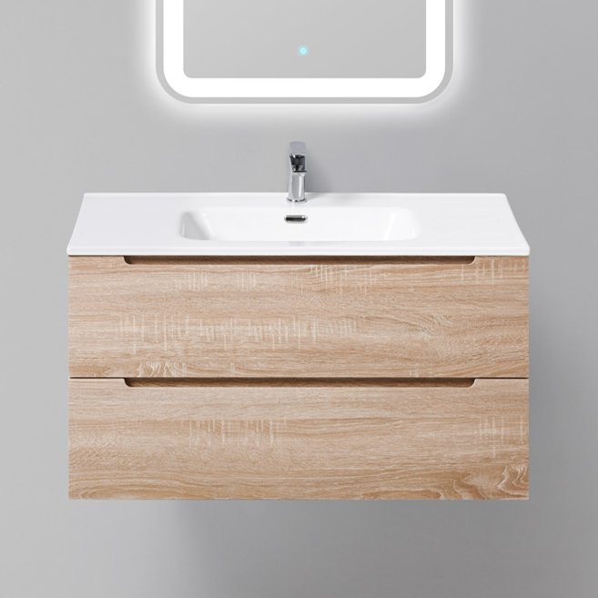 Тумба с раковиной BelBagno Etna 90 rovere bianco (ETNA-900-2C-SO-WO-P+BB900ETL)