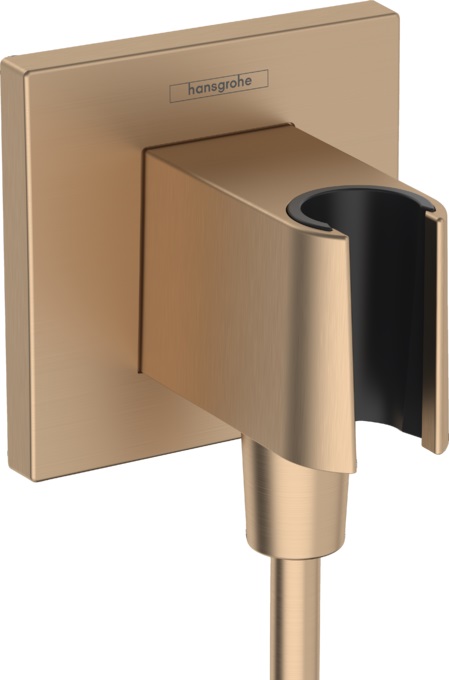 Шланговое подключение с держателем для душа Hansgrohe Fixfit E 26889140 бронза
