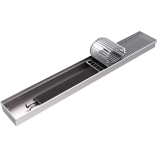 Конвектор внутрипольный RCN2-1000-0826220 ROMMER (Решётка роликовая, анодированный алюминий)