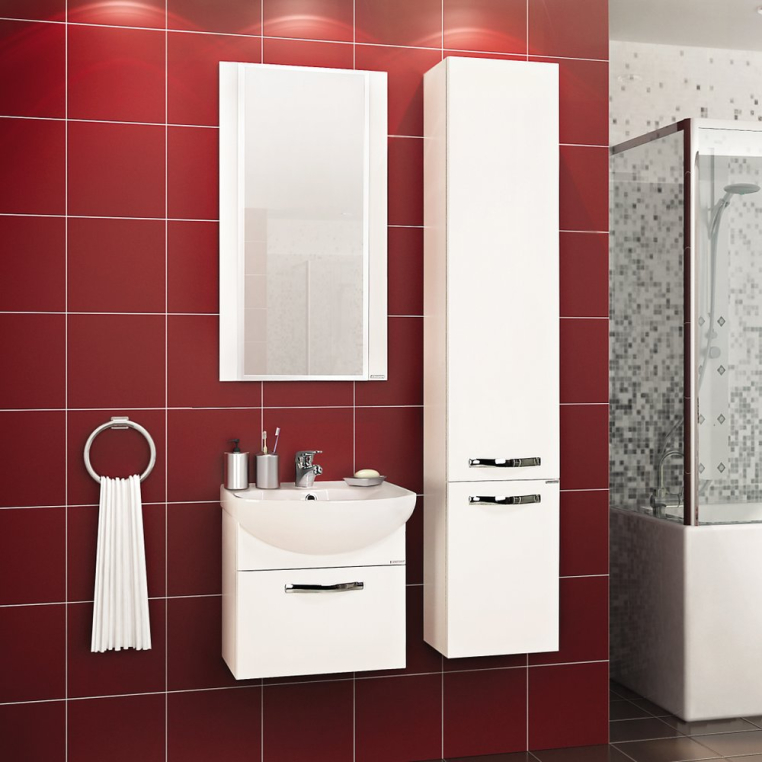 Комплект мебели Aquaton Ария 50 белая (1A1403K0AA010+1A140102AA010)