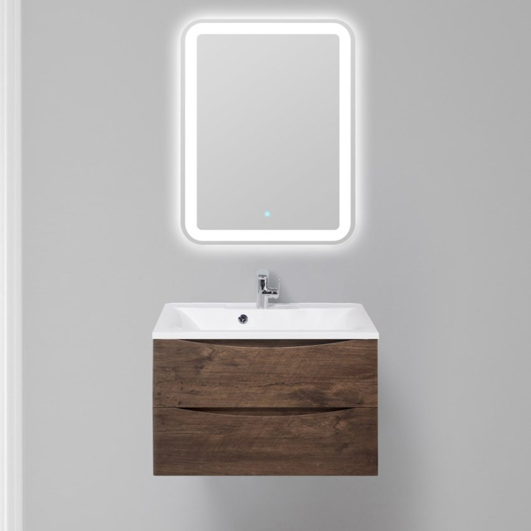 Комплект мебели BelBagno Marino 75 rovere moro (MARINO-750-2C-SO-RW-P+BB750/450-LV-MR-PR+SPC-MAR-600-800-LED-TCH)