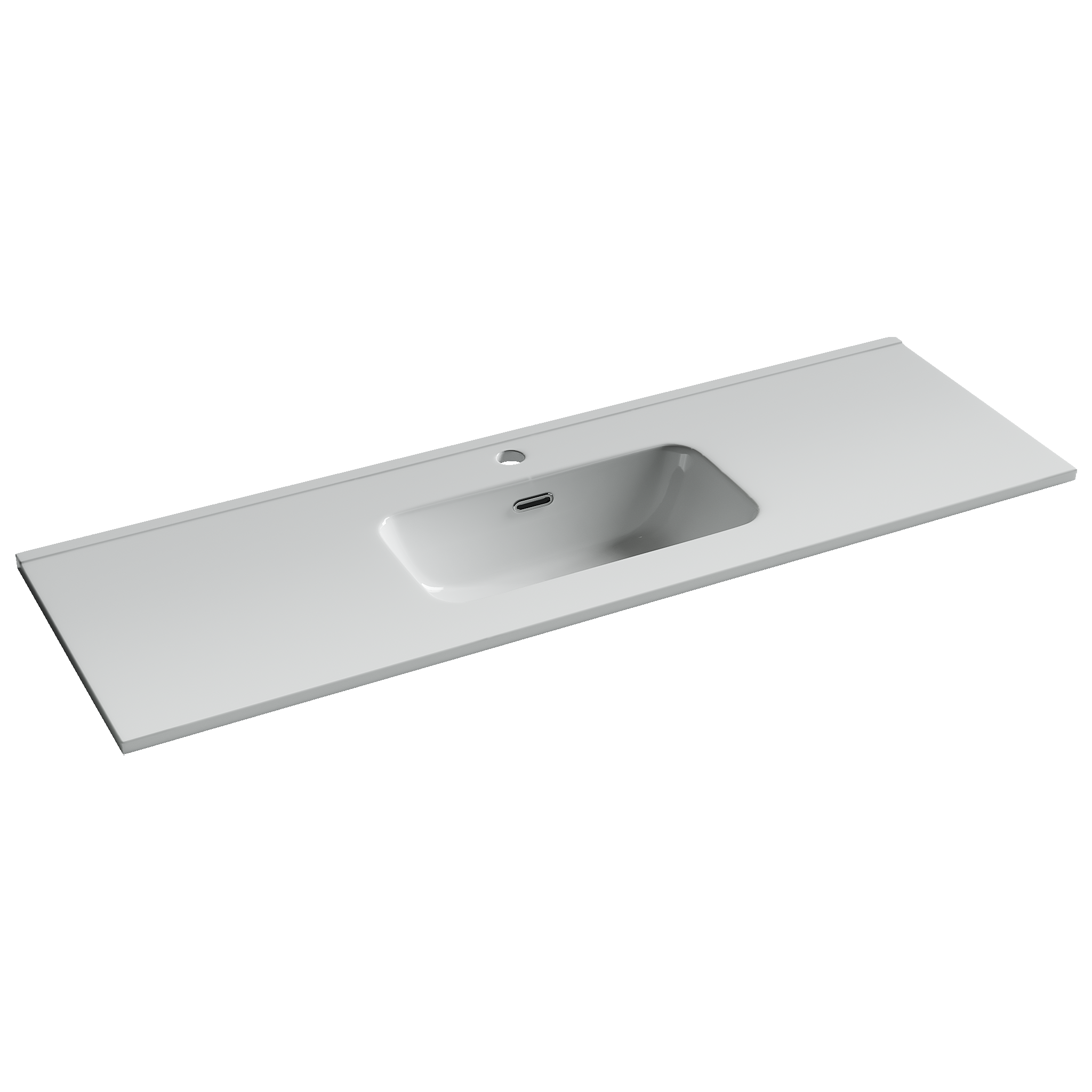 CN7028 Раковина мебельная накладная Compact 1210x395x170, цвет белый